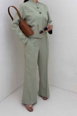 ست 2ps مازراتی یقه سه سانت دو دکمه لایرا