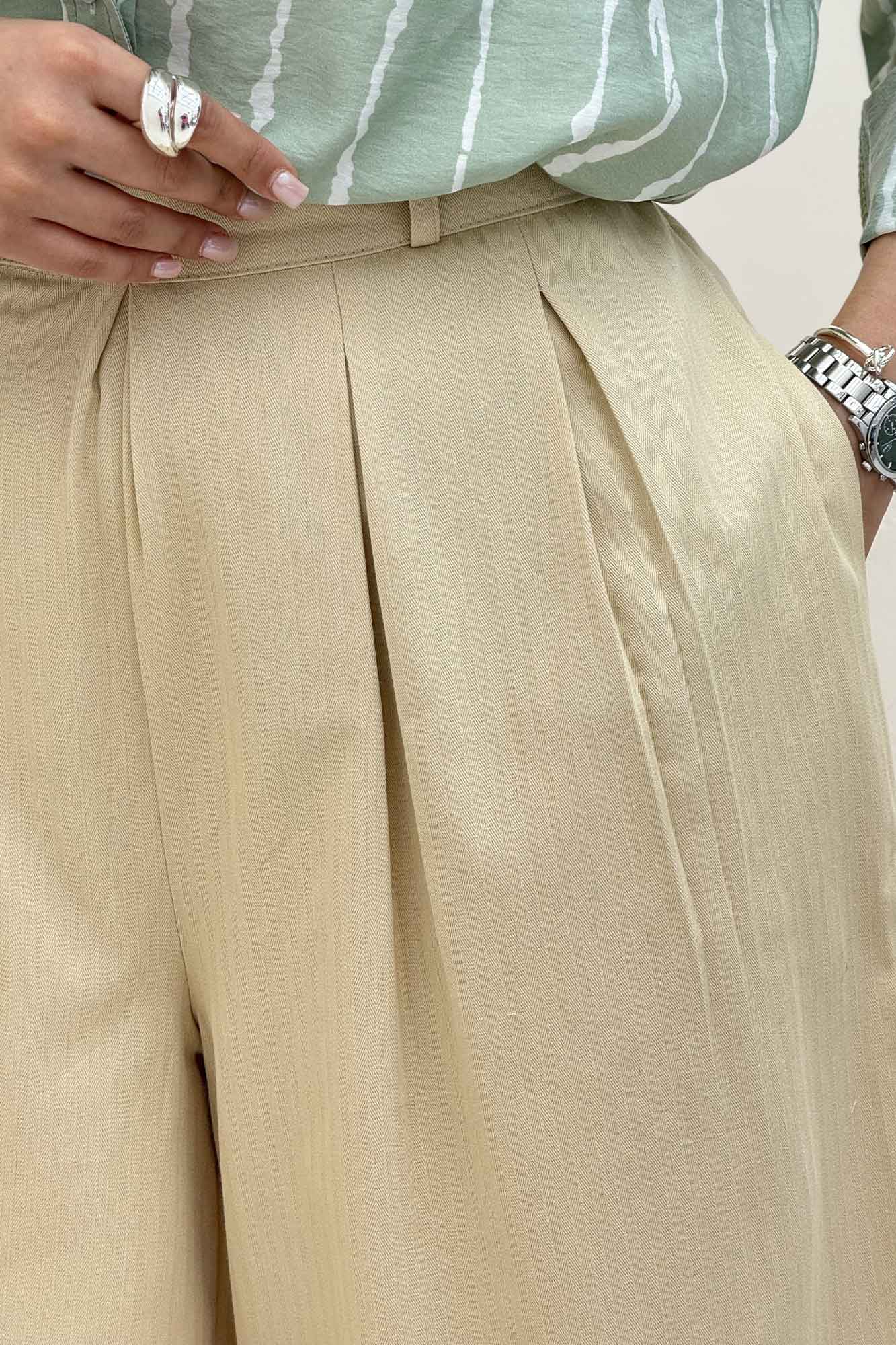 دامن شلواری پیله دار کتان جناقی