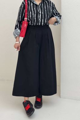 دامن شلواری پیله دار کتان جناقی