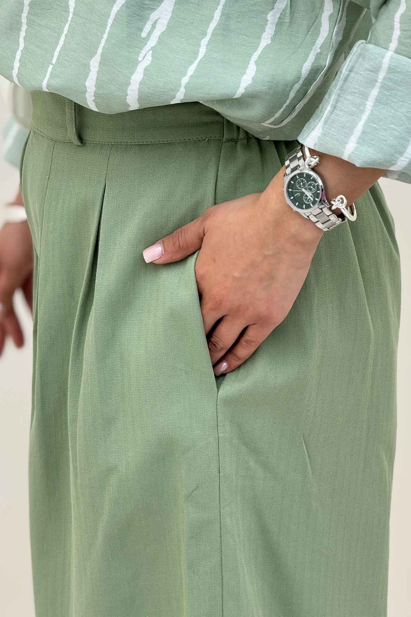 دامن شلواری پیله دار کتان جناقی