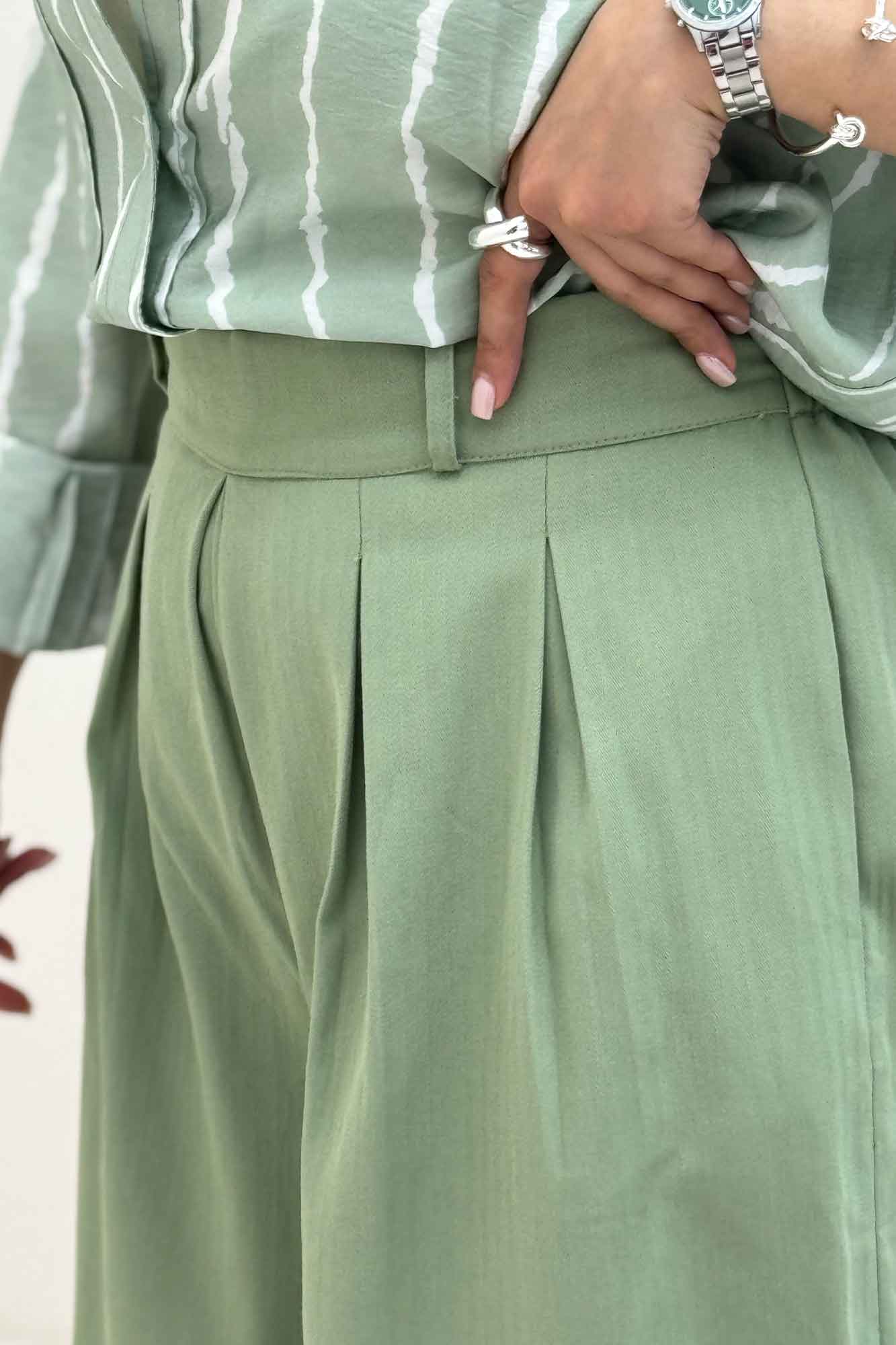 دامن شلواری پیله دار کتان جناقی