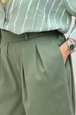 دامن شلواری پیله دار کتان جناقی