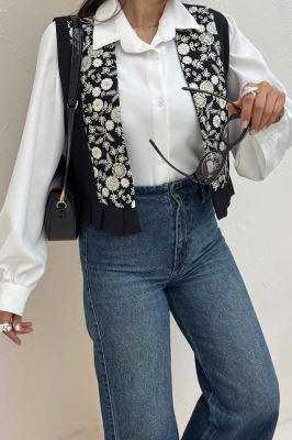 ژیله مازراتی چیندار سوزن دوزی طرح 3 کد 100