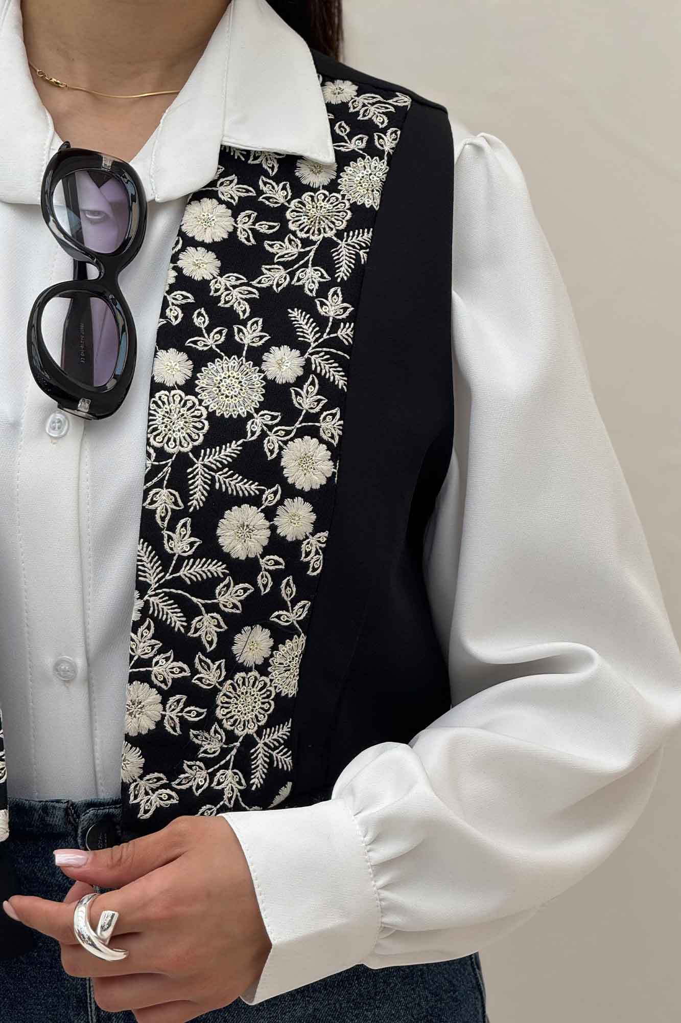 ژیله مازراتی چیندار سوزن دوزی طرح 3 کد 100