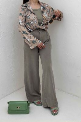 شومیز ساتن حریر دکمه مخفی طرح پریشا