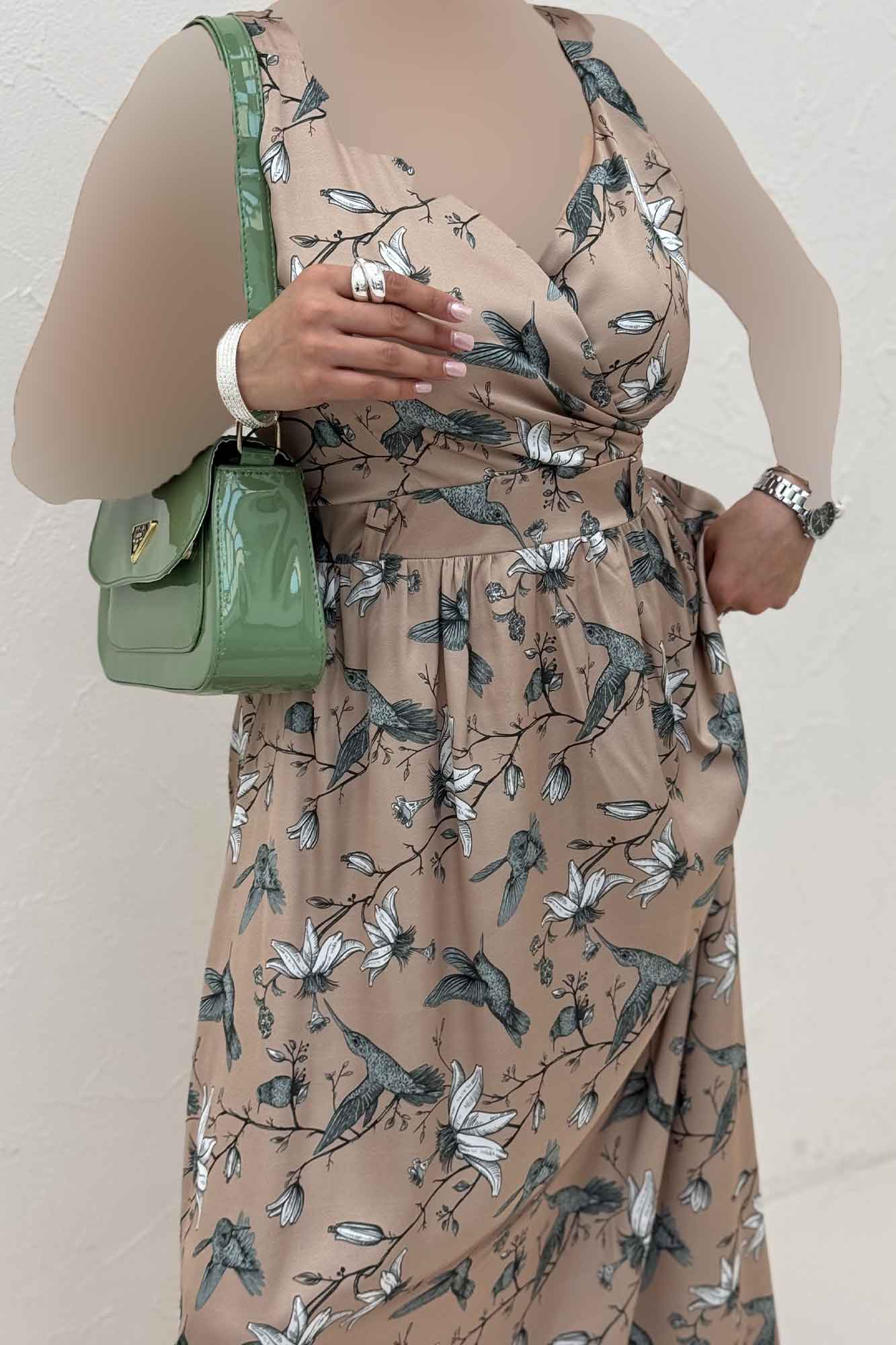 پیراهن ساحلی ساتن حریر طرح پریشاه