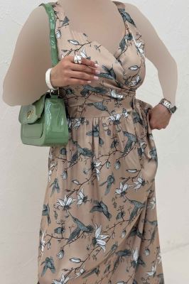 پیراهن ساحلی ساتن حریر طرح پریشاه