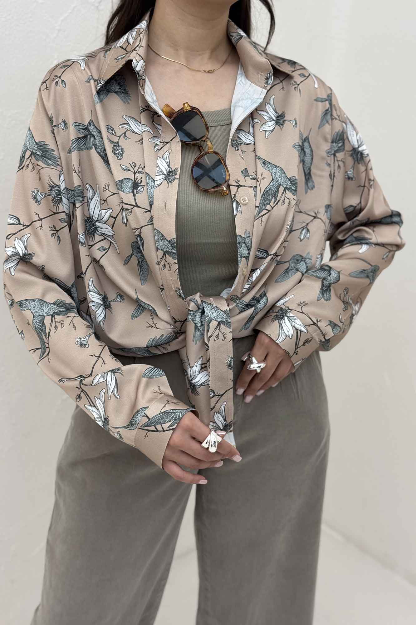 شومیز ساتن حریر طرح پریشاه