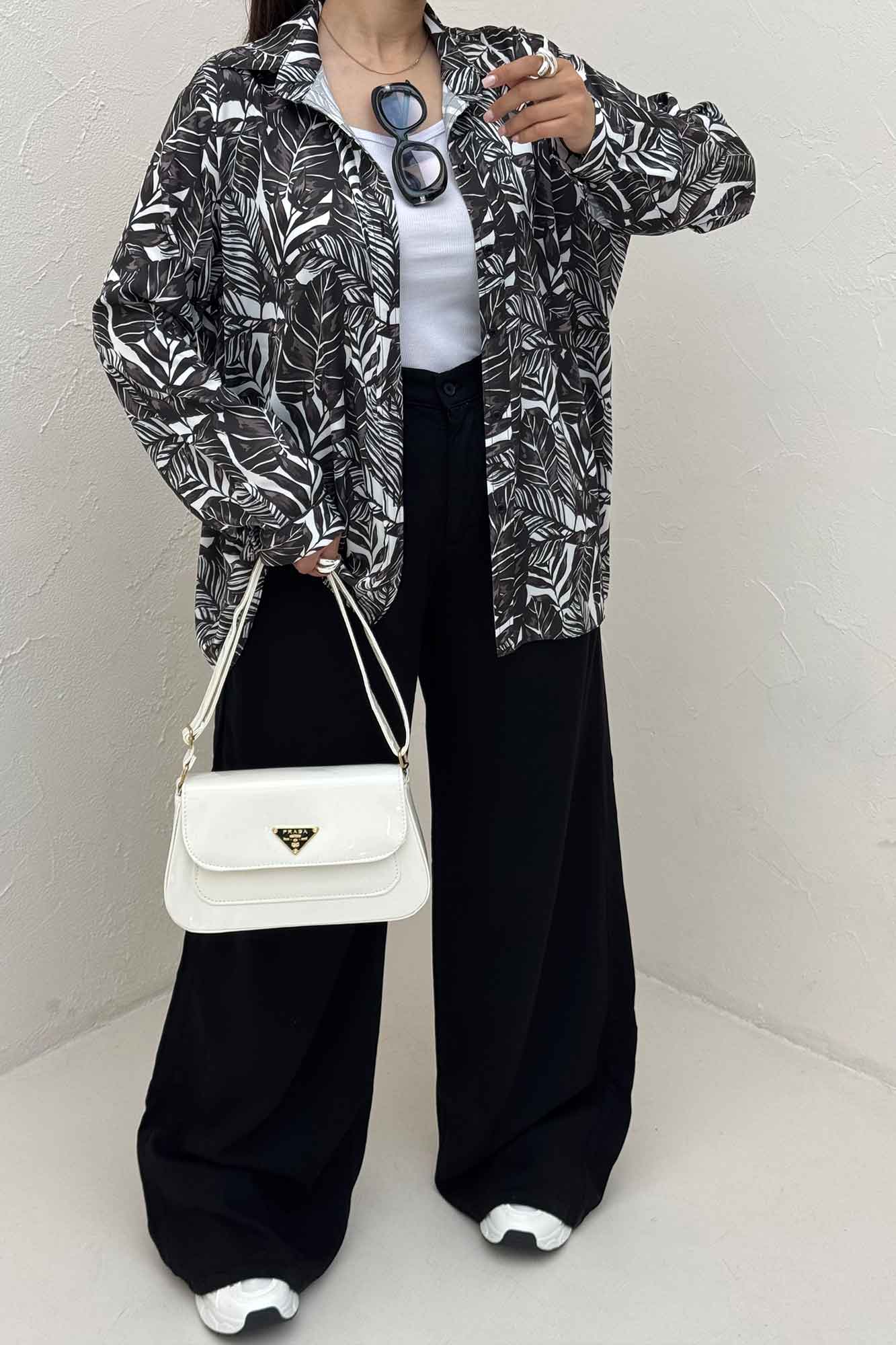 شومیز ساتن حریر طرح برگینه