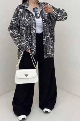 شومیز ساتن حریر طرح برگینه