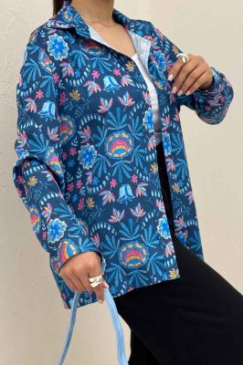 شومیز ساتن حریر طرح نقشینه