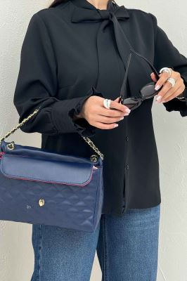 شومیز مانتویی مازراتی یقه کراواتی 