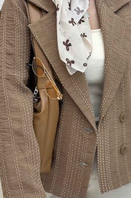 کت کوک دوزی 4 دکمه کمر ساسون 