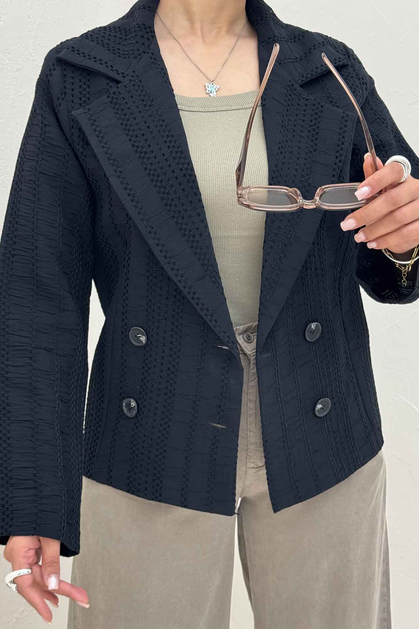 کت کوک دوزی 4 دکمه کمر ساسون 