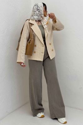 کت کوک دوزی 4 دکمه کمر ساسون 