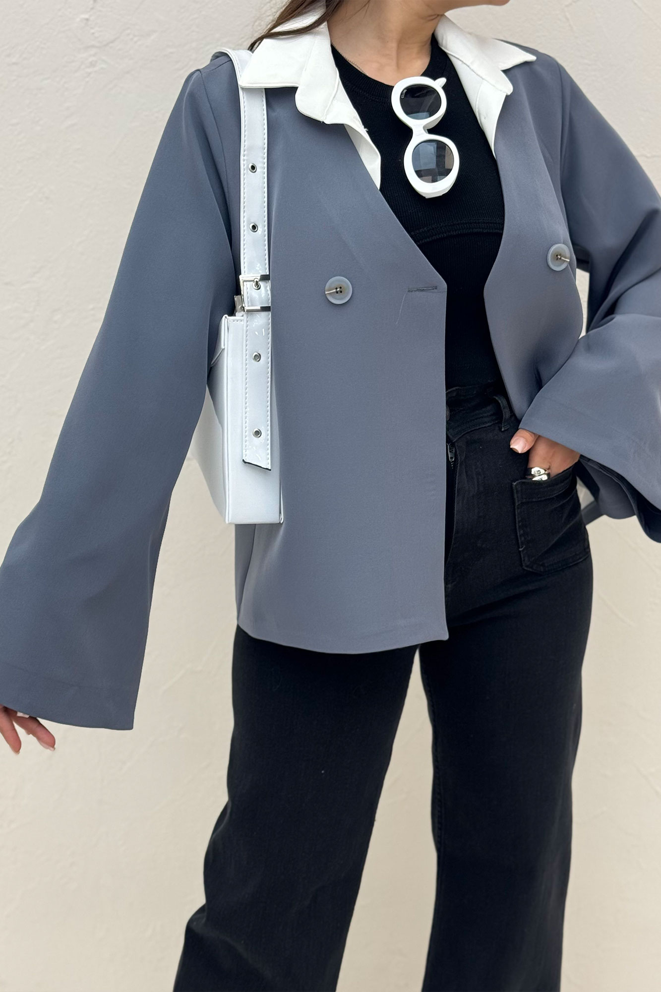 کت مازراتی یقه هفت آستین کلوش