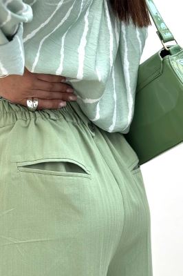 شلوار کتان جناقی جیب کراس