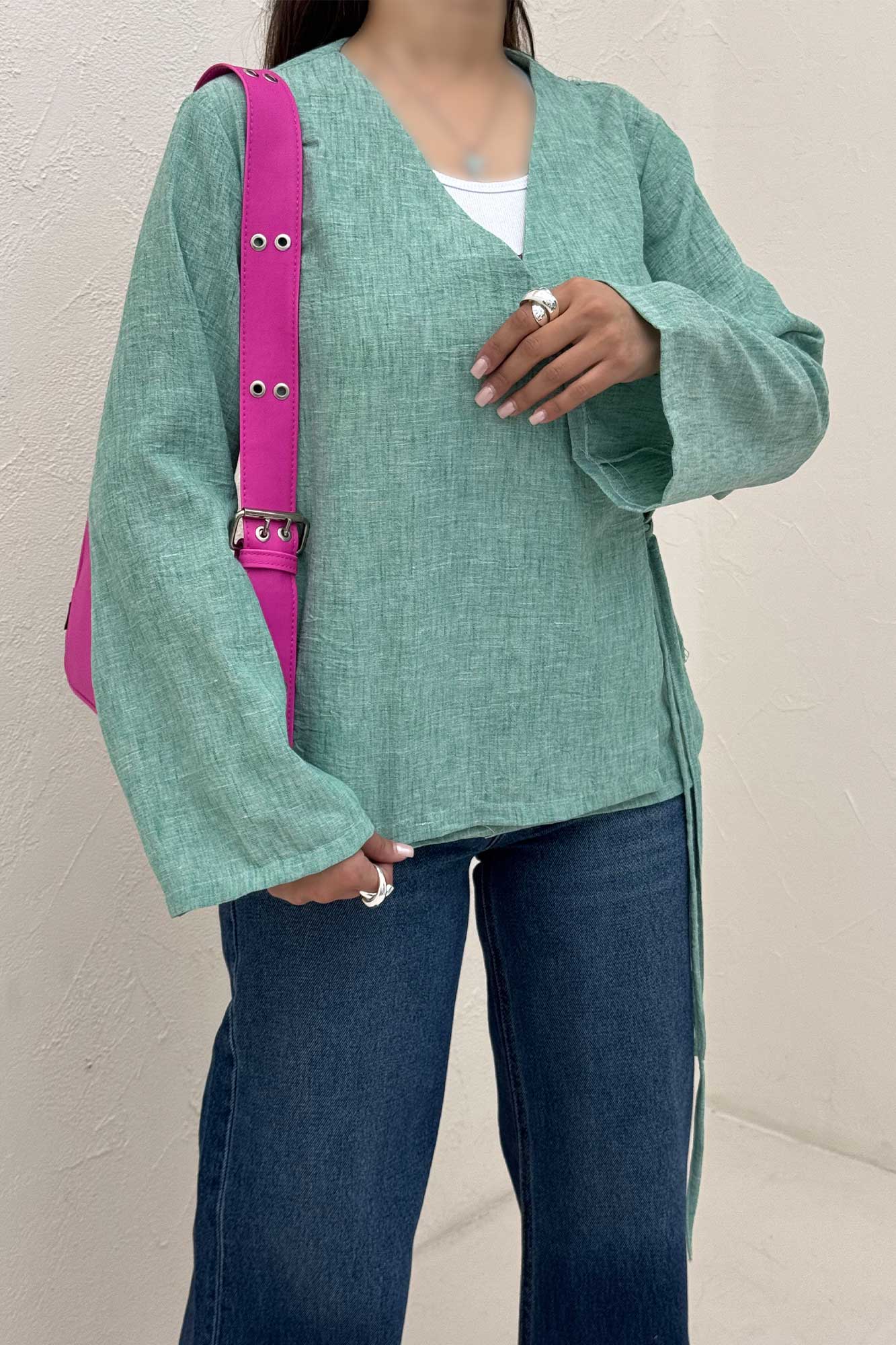 شومیز مانتویی چپ و راستی شانتون زارا