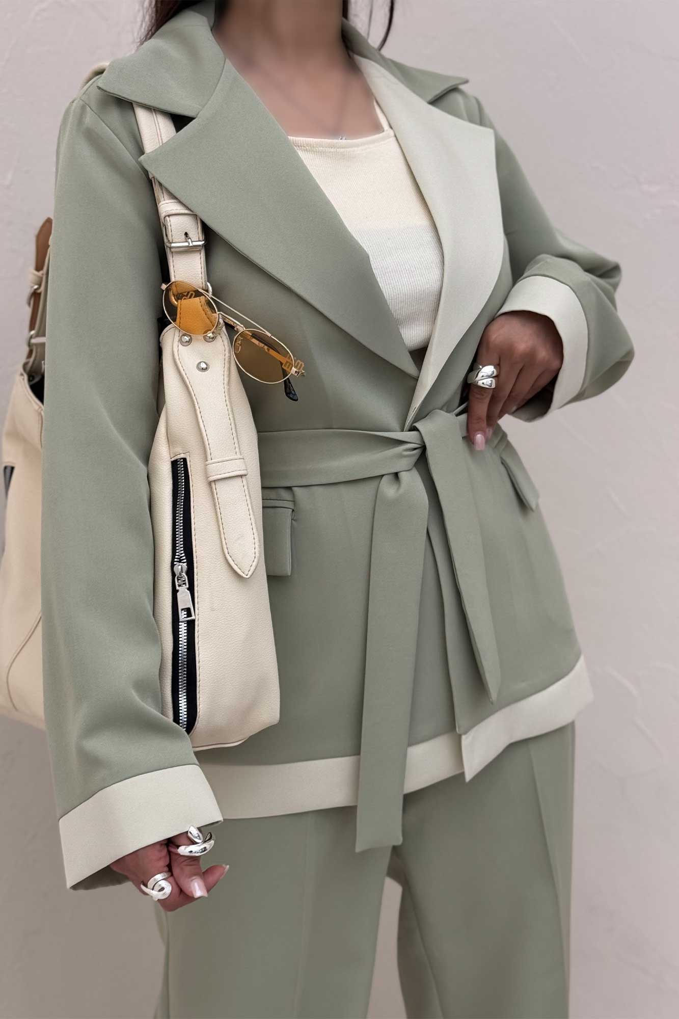 ست کت و شلوار مازراتی دورنگ پرنسس