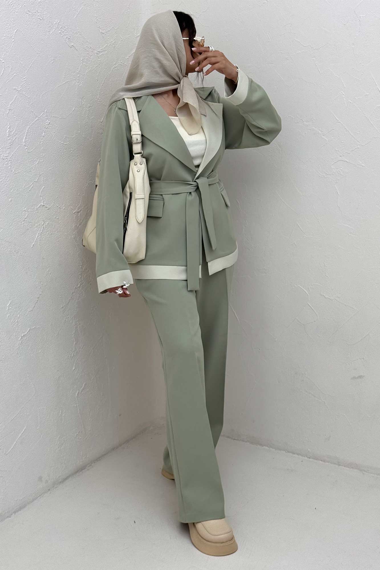 ست کت و شلوار مازراتی دورنگ پرنسس