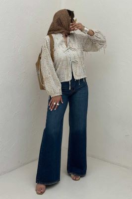 کت لینن پولک دوزی دو بند