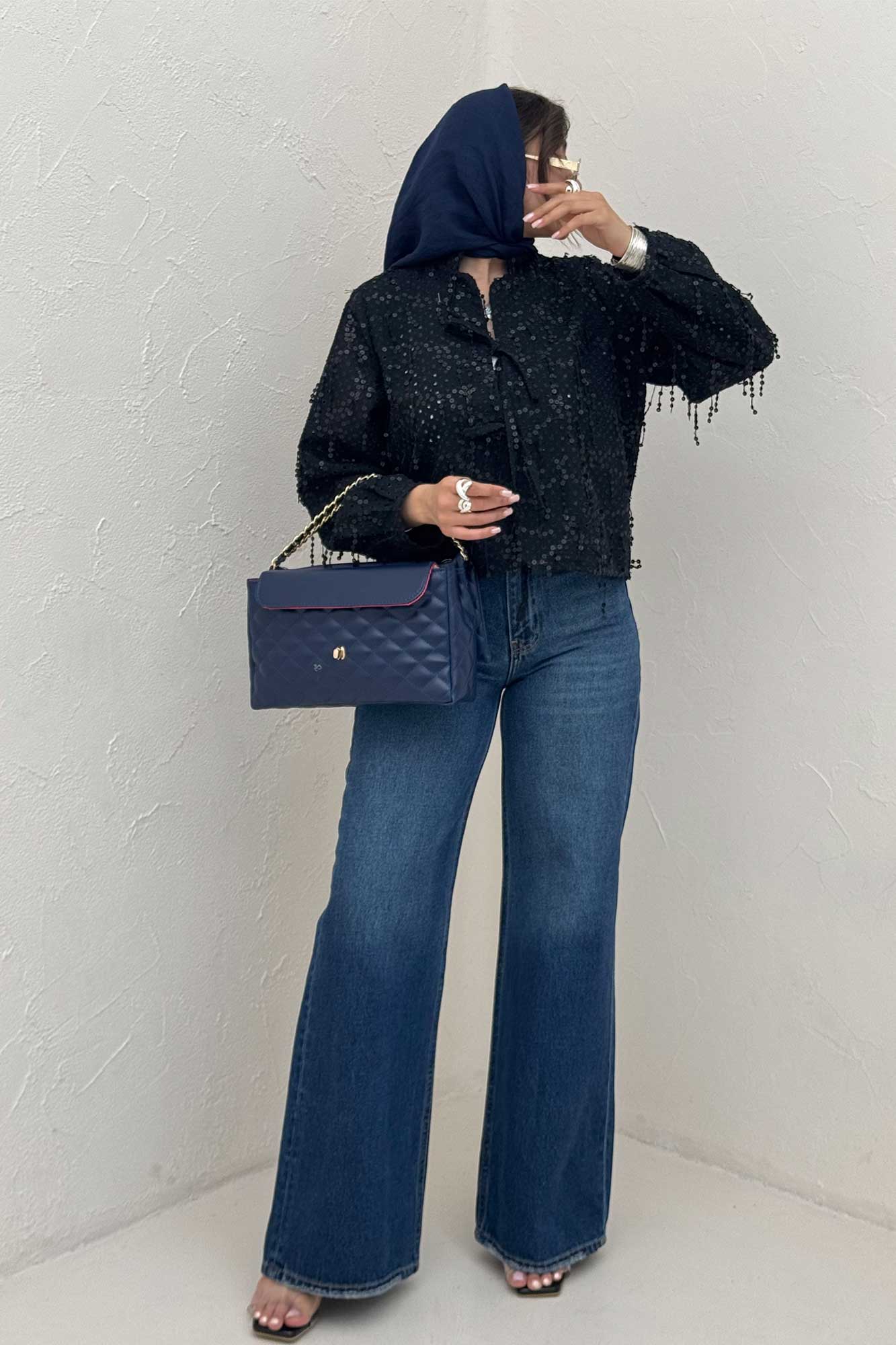 کت لینن پولک دوزی دو بند