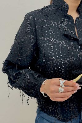 کت لینن پولک دوزی دو بند