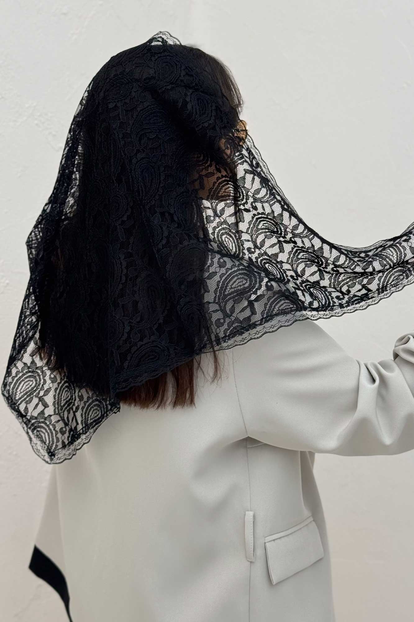 روسری سه گوش گیپور طرح سه