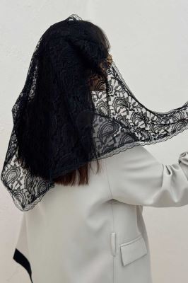 روسری سه گوش گیپور طرح سه