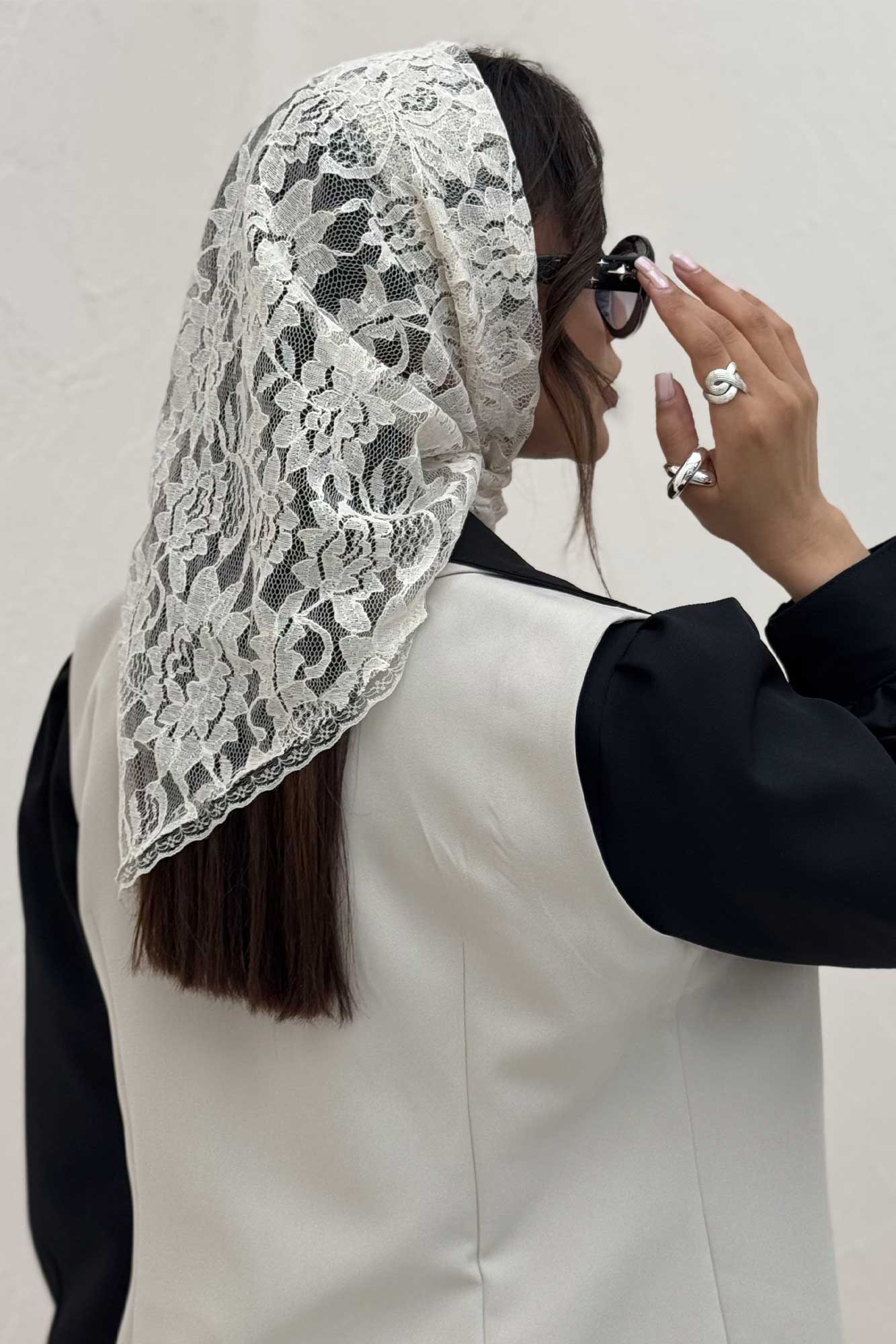 روسری سه گوش گیپور طرح دو