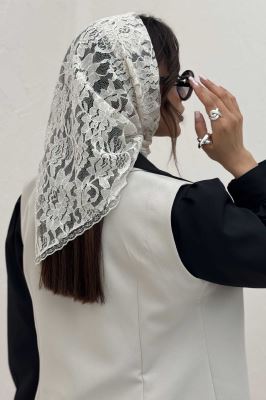 روسری سه گوش گیپور طرح دو