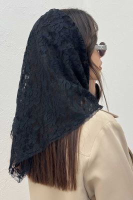 روسری سه گوش گیپور طرح هشت