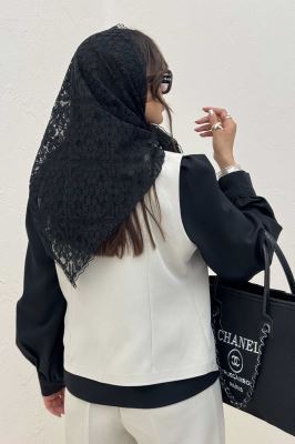 روسری سه گوش گیپور طرح نه