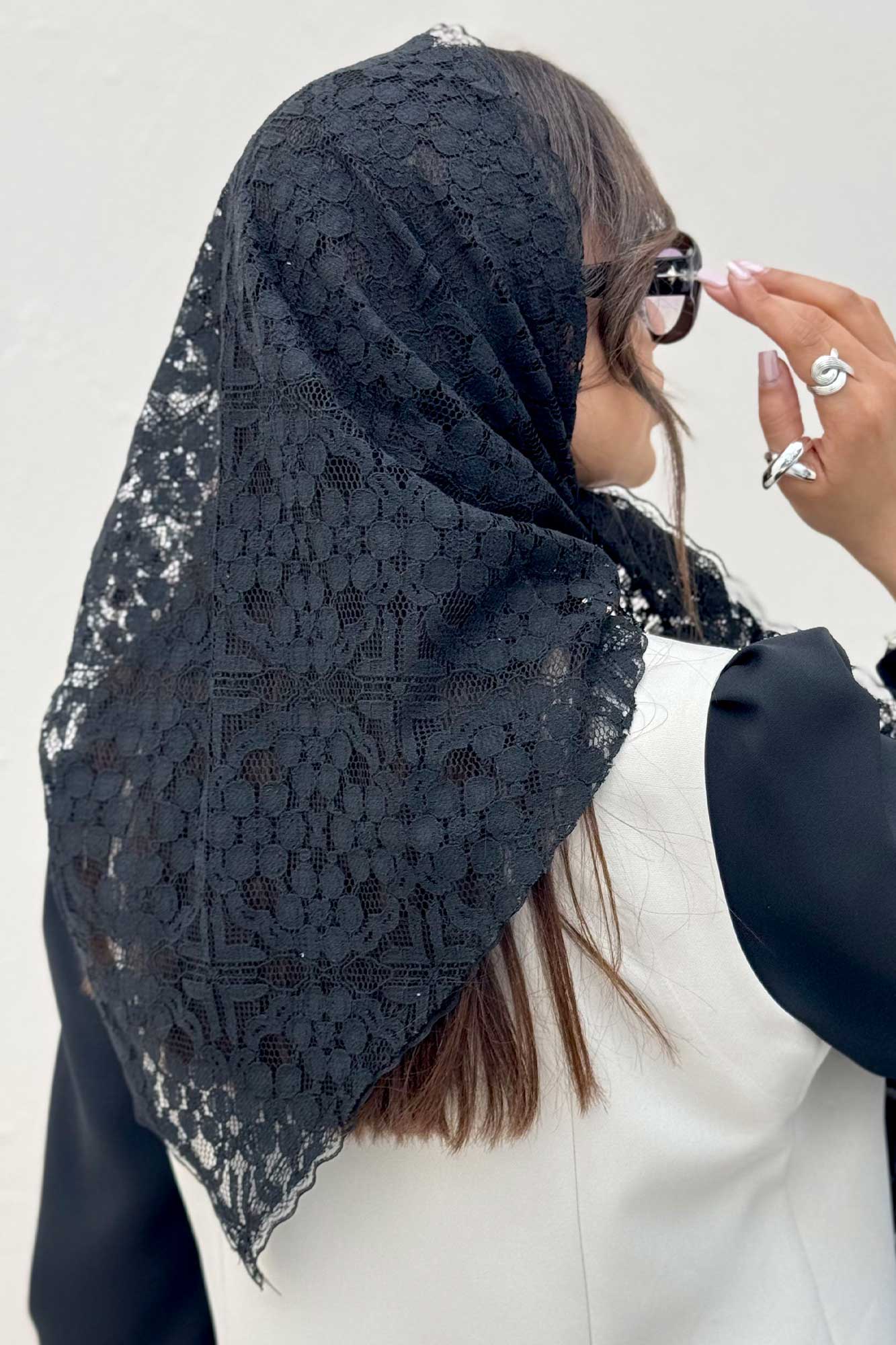 روسری سه گوش گیپور طرح نه