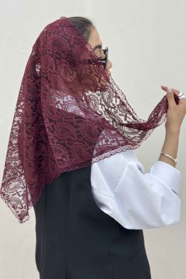 روسری سه گوش گیپور طرح سه