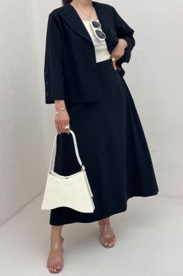 ست کت و دامن لینن ستاره