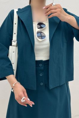 ست کت و دامن لینن ستاره