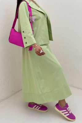 ست کت و دامن لینن ستاره