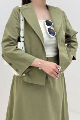 ست کت و دامن لینن ستاره