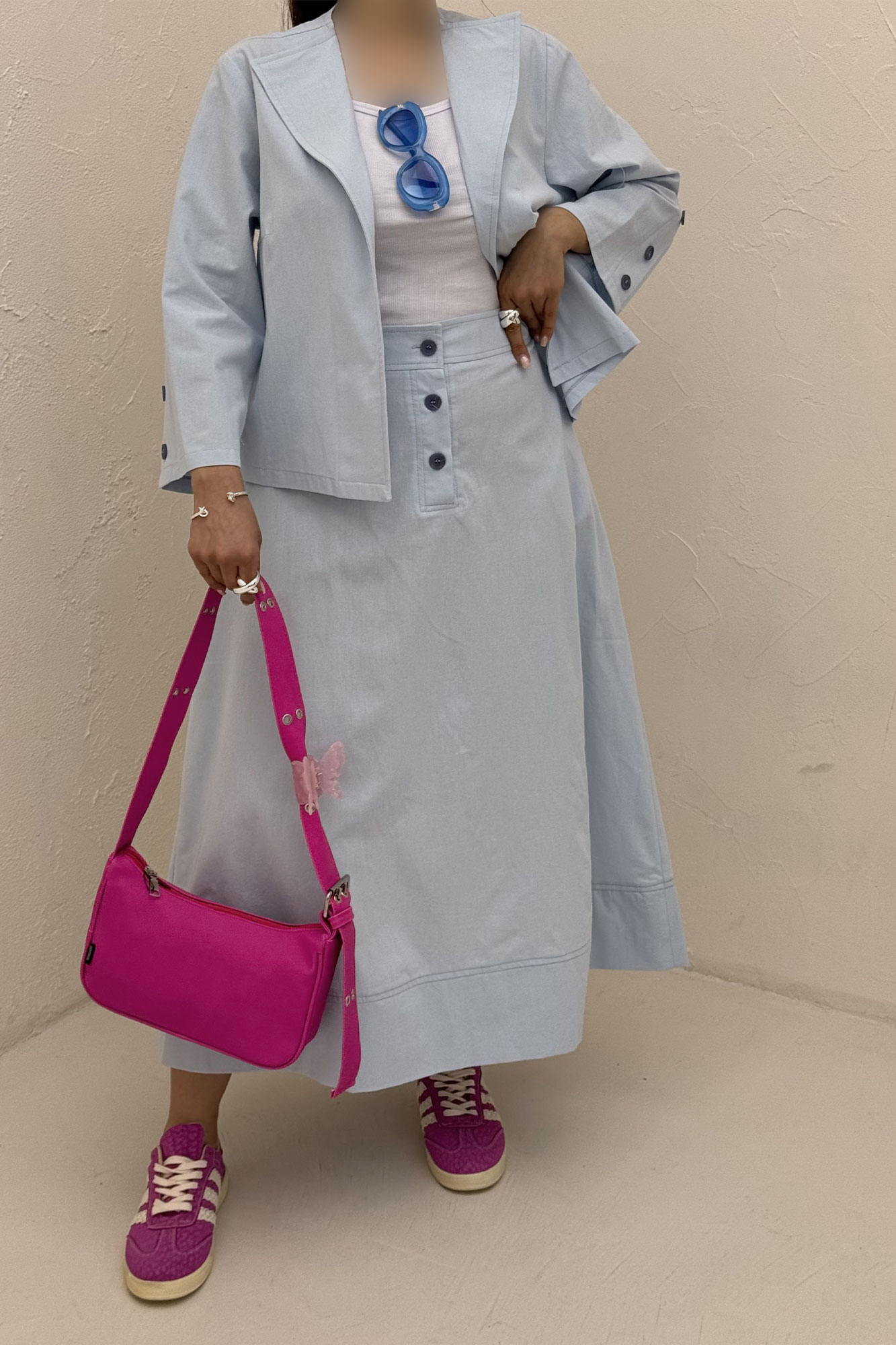 ست کت و دامن لینن ستاره