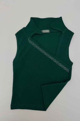 تاپ فانریپ یقه کج نگین دار