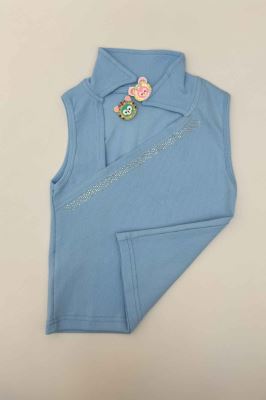 تاپ فانریپ یقه کج نگین دار