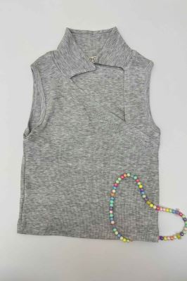 تاپ فانریپ یقه کج نگین دار