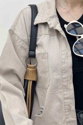 کت کراپ کتان زاپدار T P