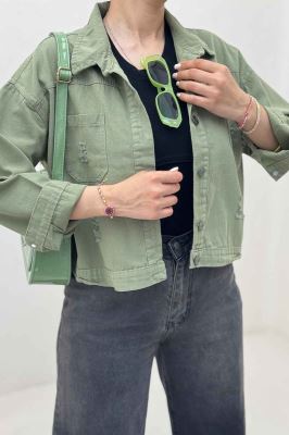 کت کراپ کتان زاپدار T P