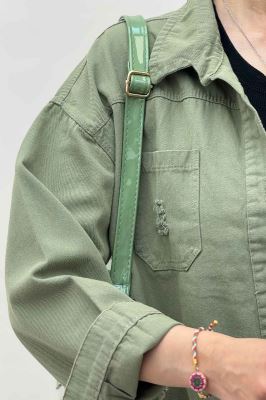 کت کراپ کتان زاپدار T P