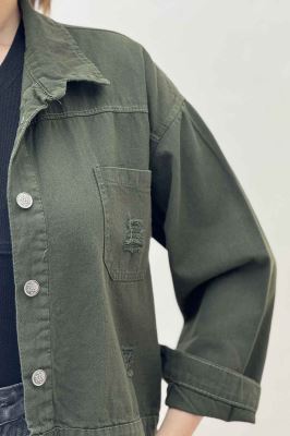 کت کراپ کتان زاپدار T P