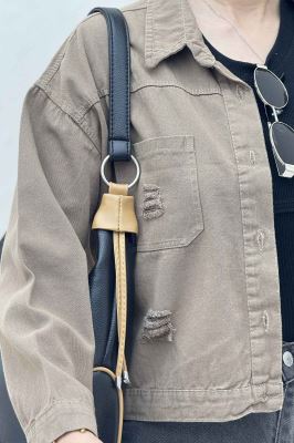 کت کراپ کتان زاپدار T P