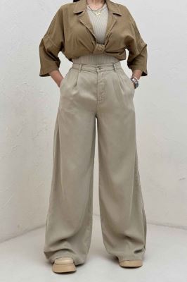 شلوار سیلک بگ پشت کش