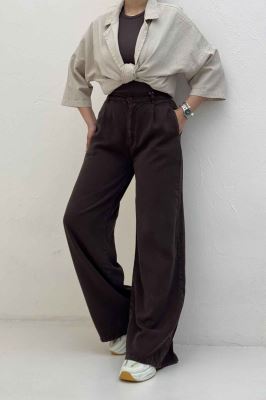 شلوار سیلک بگ پشت کش